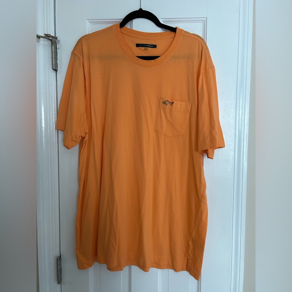 Men Greg Norman Orange Pocket Tshirt